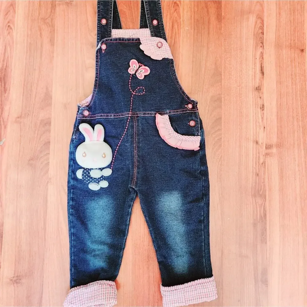 FUYIMEI BUNNY JEAN ROMPER SIZE 18MTHS